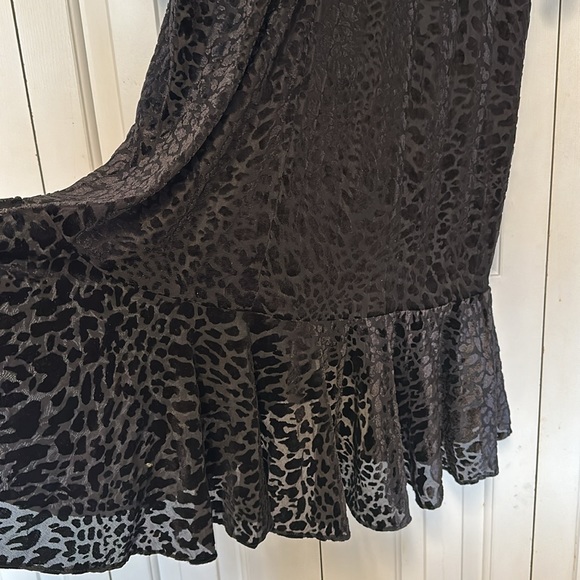 Calvin Klein stunning black womens DRESS mock wrap VELVET tie at side S… - Picture 16 of 16